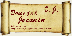 Danijel Jočanin vizit kartica